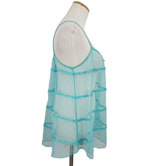 Victoria's Secret Lingerie Women's Large Sexy Little Things Sheer Baby Doll Blue - Picture 3 of 10